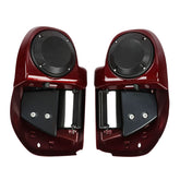 HR3 Mysterious Red Sunglo Vented Lower Fairing Kit With 6.5" Speaker Pods For Harley Touring models 2015-2024